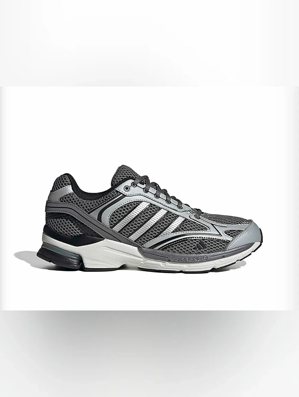 Adidas Men's Grey Mesh Running Sneakers